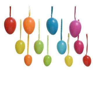 VELIKONOČNI PROGRAM JAJČKA 12/1 BARVE 4X6CM, 3X5CM, 2.5X4CM