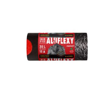 VREČKE ZA SMETI ALUFIX ALUFLEXY 35L 15/1 S TRAKOM