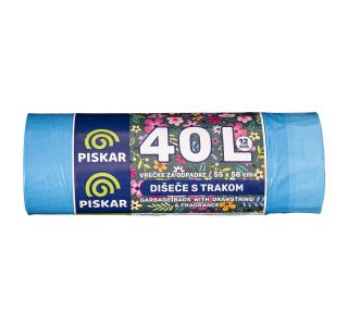 VREČKE ZA SMETI PISKAR 40 L DIŠEČE 12/1 S TRAKOM 55X60 CM VREČKE ZA SMETI PISKAR 40 L DIŠEČE 12/1 S TRAKOM 55X60 CM