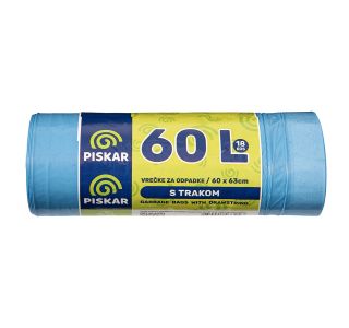 VREČKE ZA SMETI PISKAR 60 L S TRAKOM 18/1