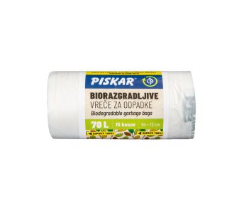 VREČKE ZA SMETI PISKAR BIORAZGRADLJIVE 70L 15/1