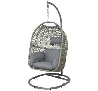 VRTNA GUGALNICA DECORIS VISEČI STOL GUGALNICA ROYAN, 95X195 CM, SIV