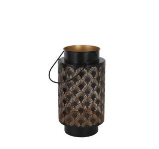 VRTNE LUČKE MQ LANTERNA KOVINSKA ČRNA/ZLATA, 14X26 CM