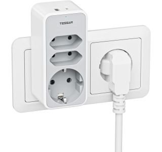 VTIČNI RAZDELILEC TESSAN 330C 1X SCHUKO + 2X EURO VTIČNICI, 1X USB-A, 1X USB-C VTIČNI RAZDELILEC TESSAN 330C 1X SCHUKO + 2X EURO VTIČNICI, 1X USB-A, 1X USB-C