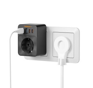 VTIČNI RAZDELILEC TESSAN FW01DE00 1X VTIČNICA, 2X USB-A, 2X USB-C PD 30W VTIČNI RAZDELILEC TESSAN FW01DE00 1X VTIČNICA, 2X USB-A, 2X USB-C PD 30W