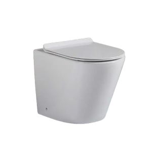 WC ŠKOLJKA, STOJEČA INTER CERAMIC TORNADO BREZ ROBOV Z WC DESKO SC SLIM BALTIK BELA