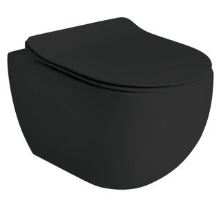 WC ŠKOLJKA, VISEČA AXA ONE GLOMP NERO MATT BREZ ROBA 51X36.5X34.5
