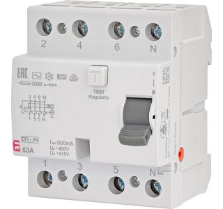 ZAŠČITNO STIKALO FID ETI EFI-P4 AC 25/0.03A 4P FID
