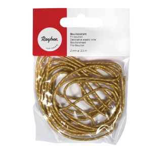 ŽICA DEKORATIVNA ELASTIČNA, 2,0 MM, ZLATA, 2,0 M