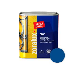 ANTIKOROZIVNI PREMAZ ZORKA DEKOR ZORALUX 3V1 EMAJL LAK DIREKT MODRA 0.75 L 5010 ANTIKOROZIVNI PREMAZ ZORKA DEKOR ZORALUX 3V1 EMAJL LAK DIREKT MODRA 0.75 L 5010