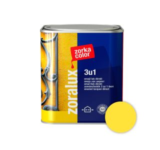 ANTIKOROZIVNI PREMAZ ZORKA DEKOR ZORALUX 3V1 EMAJL LAK DIREKT RUMENA 0.75 L 1018 ANTIKOROZIVNI PREMAZ ZORKA DEKOR ZORALUX 3V1 EMAJL LAK DIREKT RUMENA 0.75 L 1018