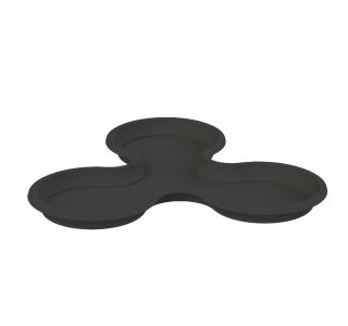 ZUNANJA POSODA PODSTAVEK 39X3.5CM ZA POSODO ROMA, ANTRACIT