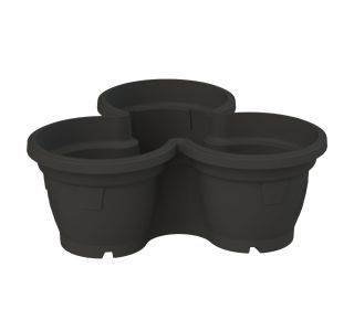 ZUNANJA POSODA ROMA 38.5X38.5X17CM ANTRACIT