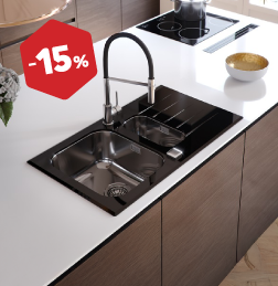 Pomivalna korita, kuhinjske pipe in dodatki