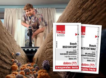 Zmagovalec ZPS testa 8/2025 baterijskih sesalnikov