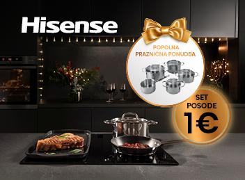 Set posode za 1 EUR ob nakupu izbranih kuhališč Hisense 