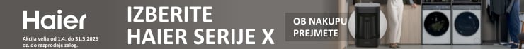 Darilo ob nakupu pralnega ali pralno sušilnega stroja Haier iz serije X