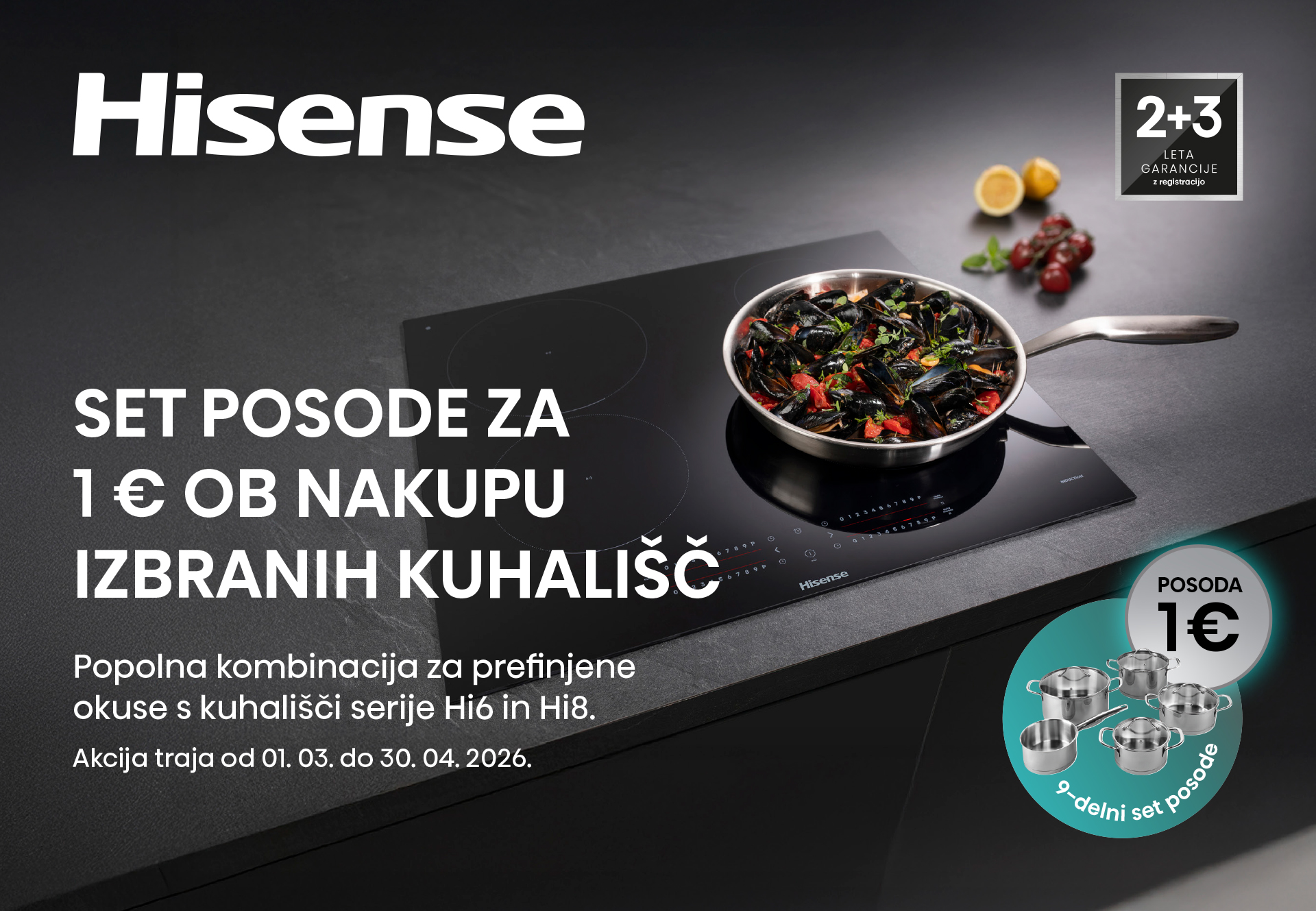 kuhališče hisense in darilo 1 eur