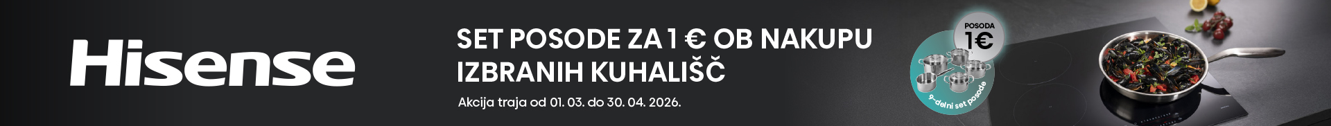 kuhališče hisense in darilo 1 eur