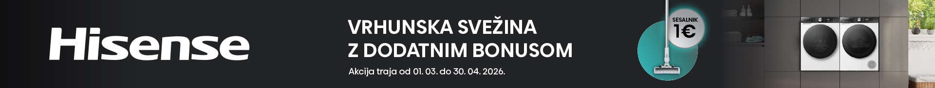 Promocija Hisense pralni in sušilni stroji serij 5S, 5i in 7S
