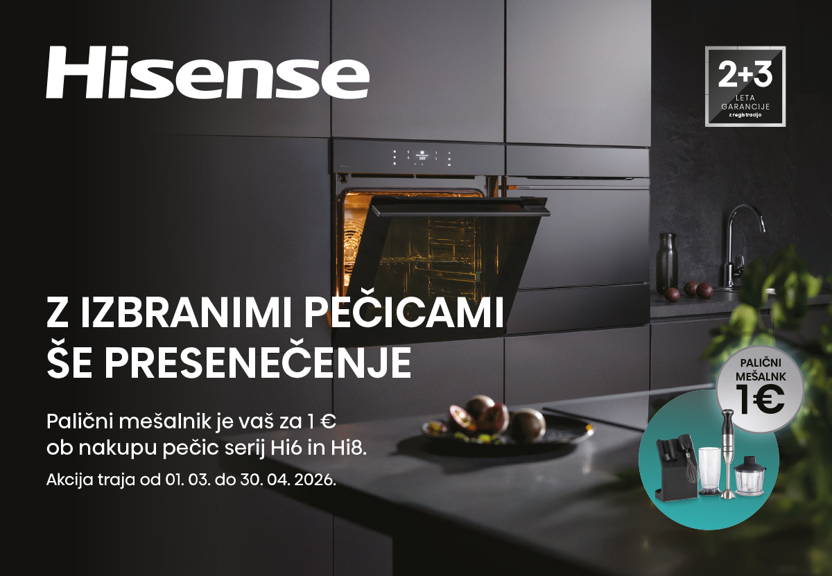 Promocija Hisense pirolitičnih pečic serij Hi6 in Hi8 01.03. - 30.04.2026