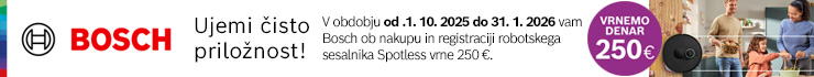 bosch sesalniki vračilo 250 eur