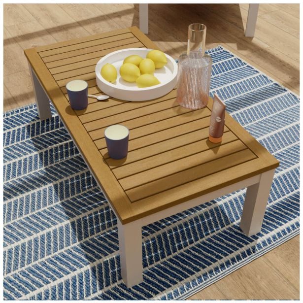 PREPROGA NATERIAL ENOS 120X180 MODRA/BEŽ ZUNANJA