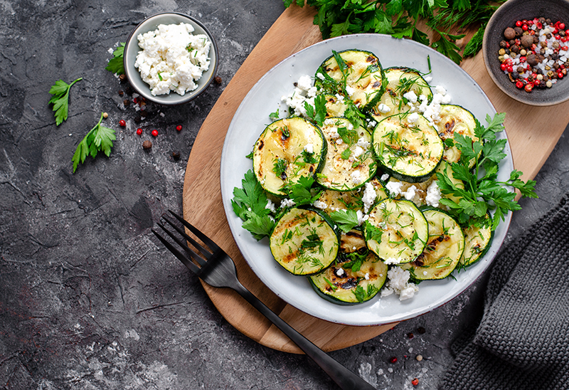 Solata z bučkami in feto