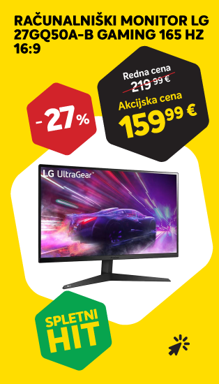 Akcija Računalnišlki monitor LG 27GQ50A - 27%