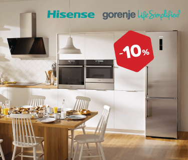 Bela tehnika Gorenje in Hisense -10 %