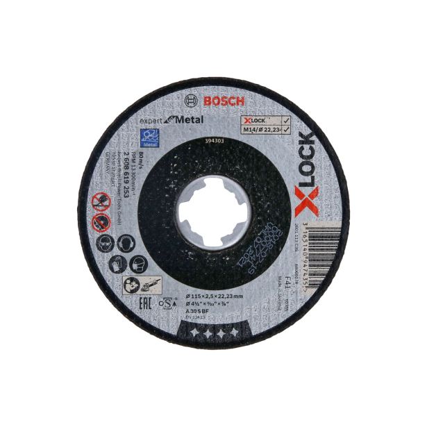 REZALNA PLOŠČA ZA JEKLO BOSCH 115X2.5X22.23 MM X-LOCK A 30 S BF