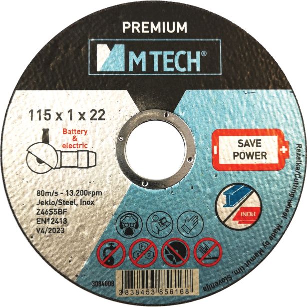 REZALNA PLOŠČA ZA RF MTECH 125X1X22 PREMIUM SAVE POWER