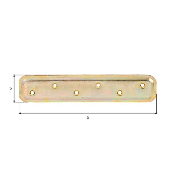 VEZNI ELEMENT ALBERTS 180X40 MM PLOŠČATI VTISNJEN