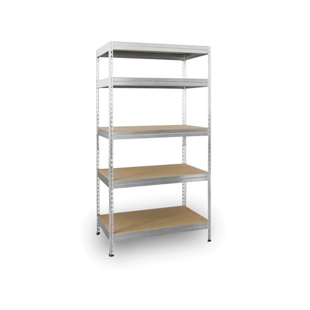 REGAL AR SHELVING 192X100X50 CM, 5 POLICE 300 KG/POLICO, GALVA