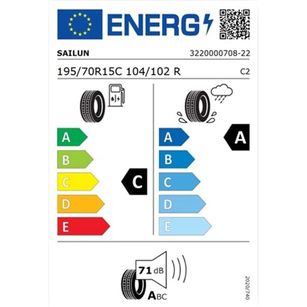 LETNA GUMA SAILUN 195/70R15C 104/102R COMERCIO VX1