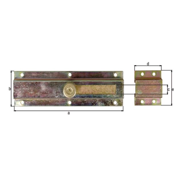 PREČNI ZAPAH ALBERTS 200X57X25 MM ZA VRATA GALVANSKI