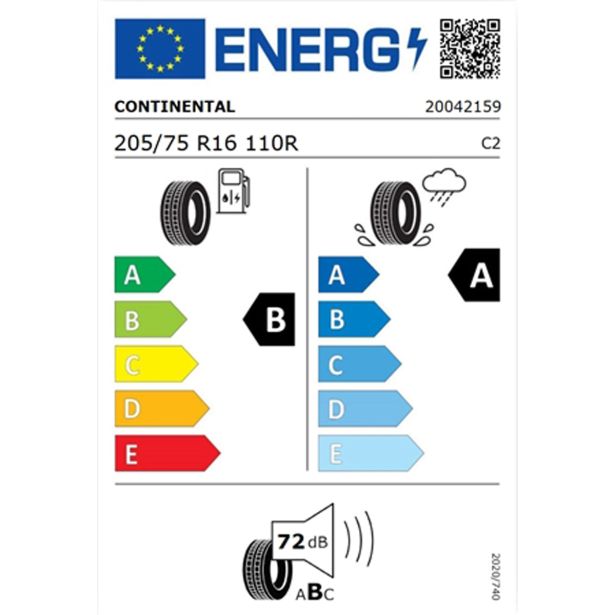 LETNA GUMA CONTINENTAL 205/75R16C 110R CONTIVANCONTACT 200