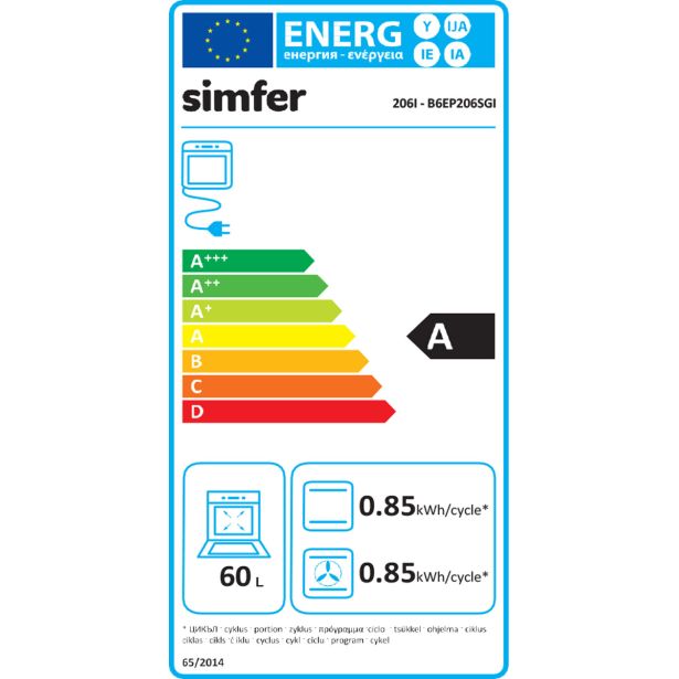 VGRADNA PEČICA + PLOŠČA SIMFER 206I (B6EP206SGI-80+6041GEISP)