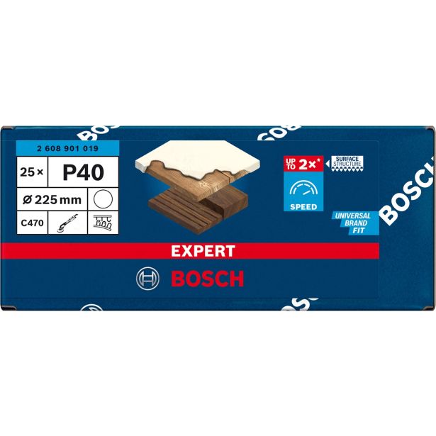 SAMOPRITRILNI BRUSNI DISK BOSCH 225MM BREZ LUKENJ G40 EXC470 ZA STENE