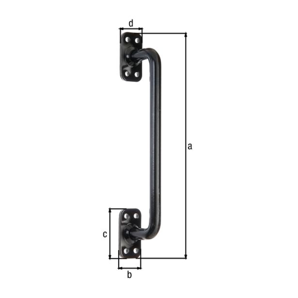 VODILO ZA POMIČNA VRATA ALBERTS 275X32 MM ČRNE BARVE