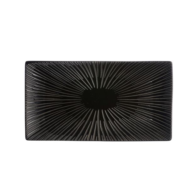 PLITVI KROŽNIK 28 X 15,5 CM SAPORO ČRN