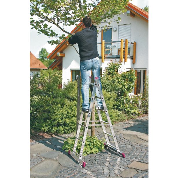 ALUMINJASTI ODER KRAUSE CORDA PODEST 147X50CM 2X6 STO. DELOVNA VIŠINA 3.75 M
