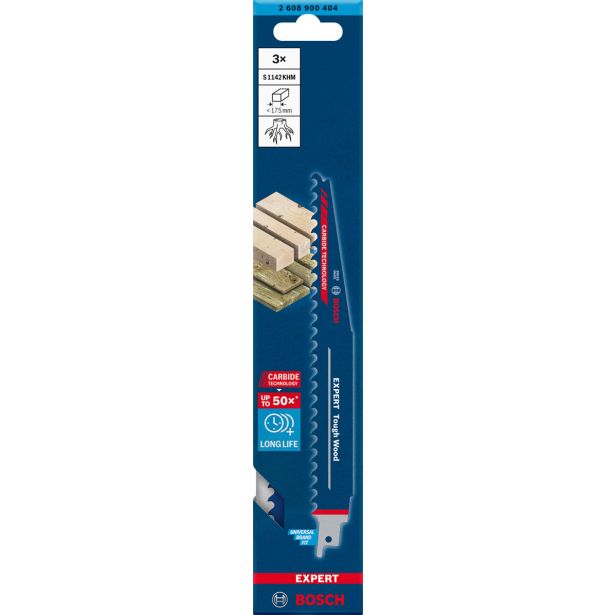 3-DELNI KOMPLET LISTOV ZA SABLJASTO ŽAGO EXPERT 'TOUGH WOOD' S 1142 KHM