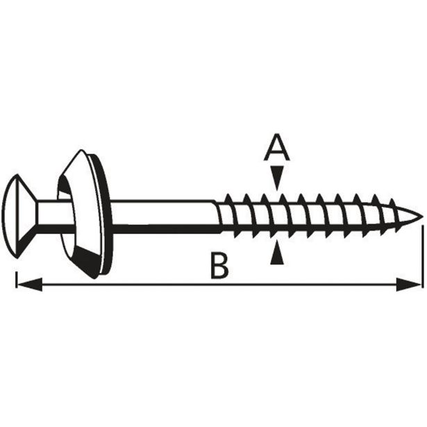 LESNI VIJAK DIN 7995 4.5X45 A2 INOX PZ2 V ZAVITKU JE 100 KOS