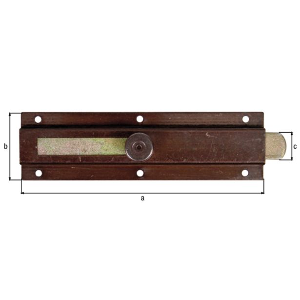 PREČNI ZAPAH ALBERTS 150X40X16 MM RJAVE BARVE