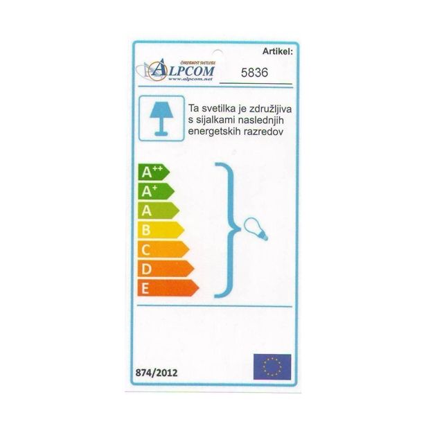 VISEČA SVETILKA-LESTENEC ALPCOM 5836 BELI