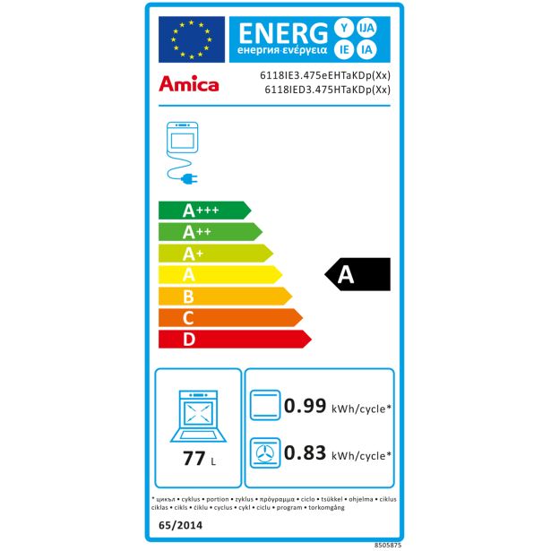 INDUKCIJSKI ŠTEDILNIK AMICA 6118IED3.475HTAKDP(XX)