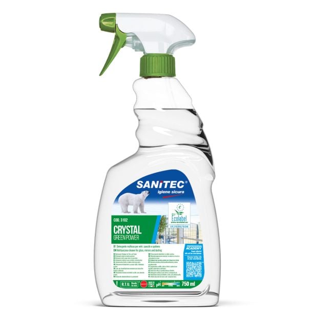 ČISTILO ZA STEKLO SANITEC 750 ML GREEN POWER VETRI Z RAZPRŠILKO SANITEC ECO