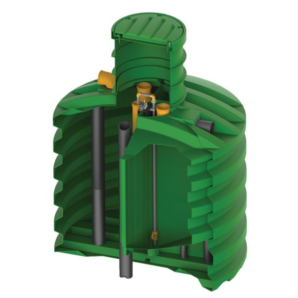 MALA ČISTILNA NAPRAVA ROTO 8 PE ECO BLUE, MBBR 6.000 L