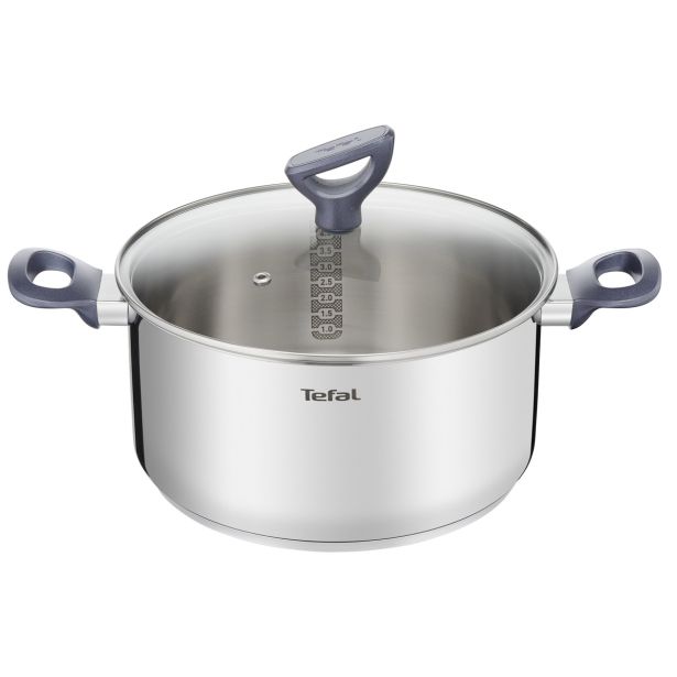 8-DELNI SET POSODE TEFAL DAILY COOK S STEKLENIMI POKROVI, NERJAVNO JEKLO